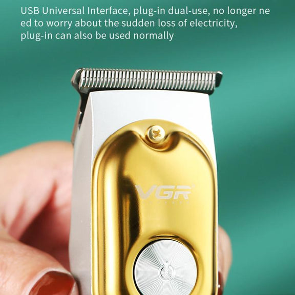 VGR V-290 Portable Mini USB Electric Hair Clipper with Digital Display(Gold)