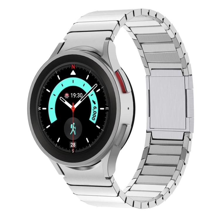 For Samsung Galaxy Watch 4 / 5 / 6 / 7 One Bead Magnetic Buckle Stainless Steel Watch Band(Silver) - free shipping - PMC TechLife - Order now!