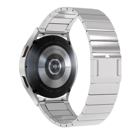 For Samsung Galaxy Watch 4 / 5 / 6 / 7 One Bead Magnetic Buckle Stainless Steel Watch Band(Silver)