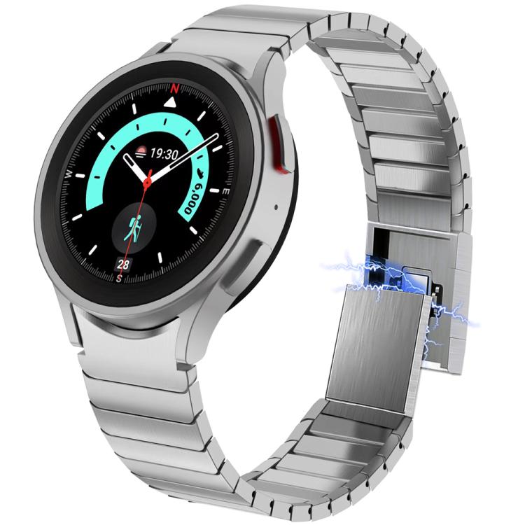 For Samsung Galaxy Watch 4 / 5 / 6 / 7 One Bead Magnetic Buckle Stainless Steel Watch Band(Silver)