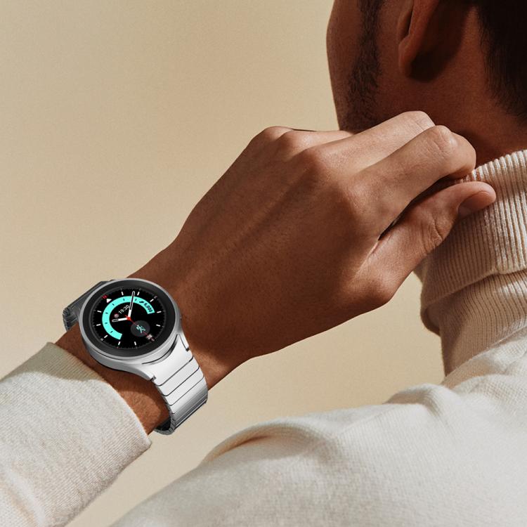 For Samsung Galaxy Watch 4 / 5 / 6 / 7 One Bead Magnetic Buckle Stainless Steel Watch Band(Silver) - free shipping - PMC TechLife - Order now!