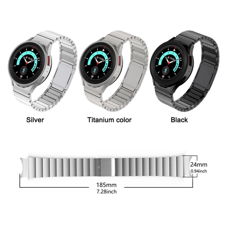 For Samsung Galaxy Watch 4 / 5 / 6 / 7 One Bead Magnetic Buckle Stainless Steel Watch Band(Silver)