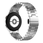 For Samsung Galaxy Watch  7 / 6 / 5 / 4 Quick Release Button H Shaped Stainless Steel Watch Band(Silver)