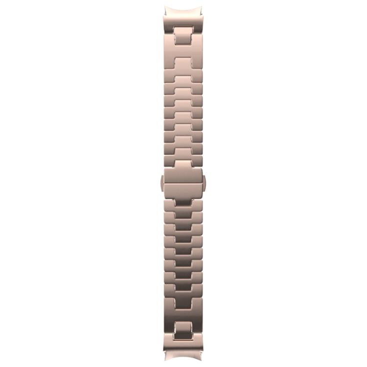 For Samsung Galaxy Watch  7 / 6 / 5 / 4 Quick Release Button H Shaped Stainless Steel Watch Band(Rose Gold)
