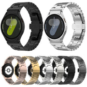 For Samsung Galaxy Watch  7 / 6 / 5 / 4 Quick Release Button H Shaped Stainless Steel Watch Band(Gold)