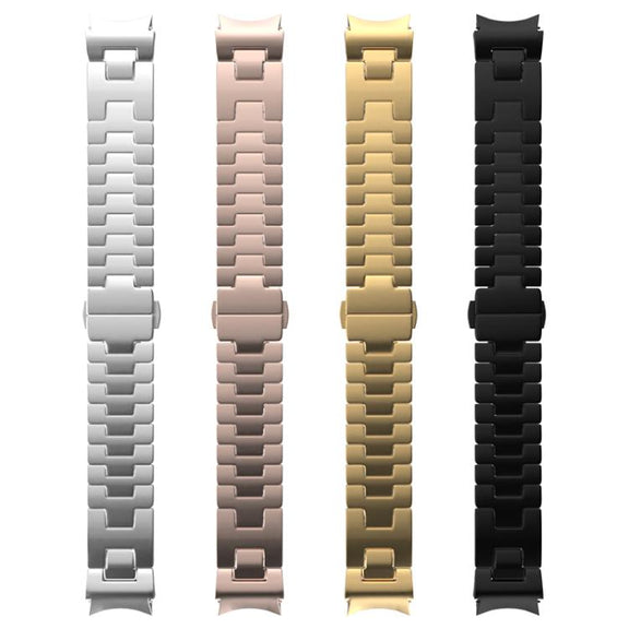 For Samsung Galaxy Watch  7 / 6 / 5 / 4 Quick Release Button H Shaped Stainless Steel Watch Band(Silver)