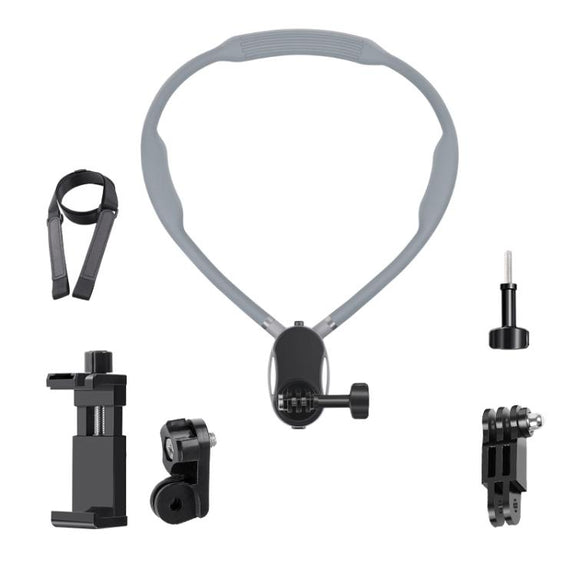 Magnetic Neck Mount Anti-shake Bracket, Type:6 in 1 Phone Clamp