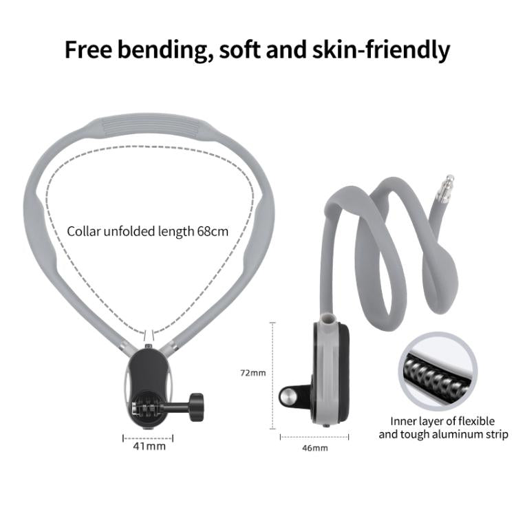 Magnetic Neck Mount Anti-shake Bracket, Type:2 in 1
