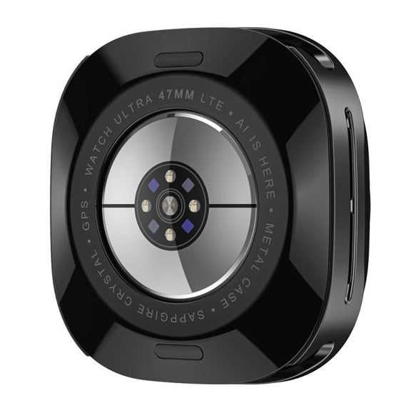 For Samsung Galaxy Watch Ultra 47mm Aluminum Alloy Metal PC Watch Protective Case(Black White)