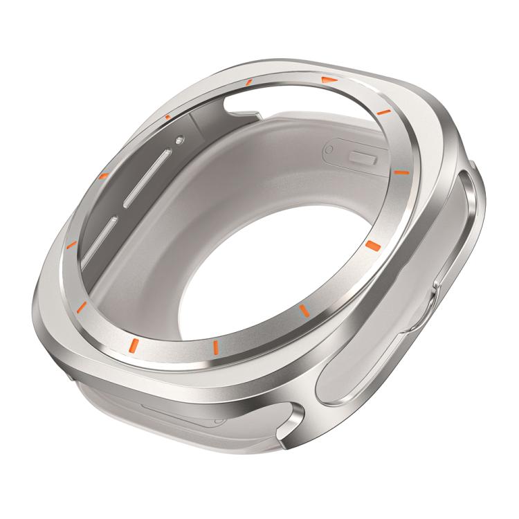 For Samsung Galaxy Watch Ultra 47mm / Ultra 2025 Aluminum Alloy Metal PC Watch Protective Cover(Titanium Orange)