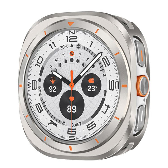 For Samsung Galaxy Watch Ultra 47mm / Ultra 2025 Aluminum Alloy Metal PC Watch Protective Cover(Titanium Orange)