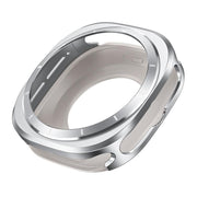 For Samsung Galaxy Watch Ultra 47mm Aluminum Alloy Metal PC Watch Protective Case(Silver Orange)