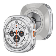 For Samsung Galaxy Watch Ultra 47mm Aluminum Alloy Metal PC Watch Protective Case(Silver Orange)