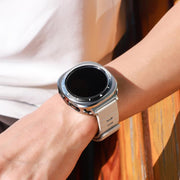 For Samsung Galaxy Watch Ultra 47mm Aluminum Alloy Metal PC Watch Protective Case(Silver Orange)