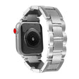 For Apple Watch 46mm / 49mm / 45mm / 44mm Wave Thread 3-bead Stainless Steel Watch Band(Silver) - free shipping - PMc TechLife - Order now!
