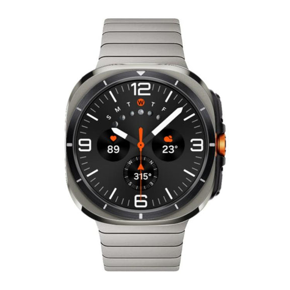 For Samsung Galaxy Watch Ultra 47mm Bamboo Norman Buckle Stainless Steel Watch Band(Titanium Color)
