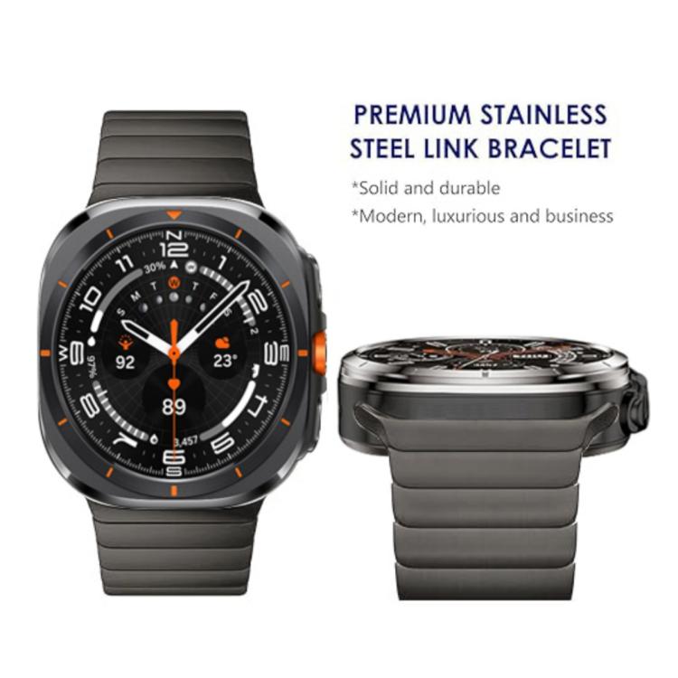 For Samsung Galaxy Watch Ultra 47mm Bamboo Norman Buckle Titanium Alloy Watch Band(Slate)