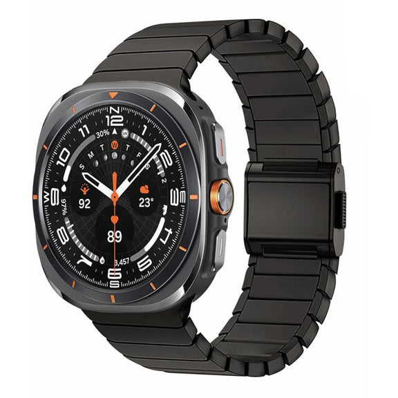 For Samsung Galaxy Watch Ultra 47mm Bamboo Norman Buckle Titanium Alloy Watch Band(Slate)
