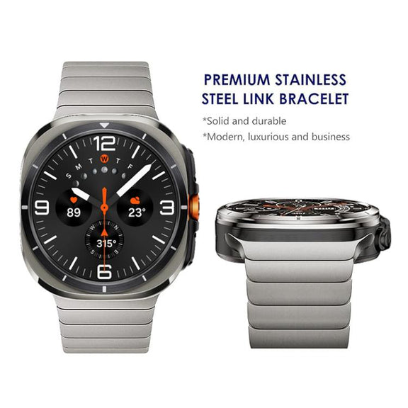For Samsung Galaxy Watch Ultra 47mm Bamboo Norman Buckle Titanium Alloy Watch Band(Titanium Color)