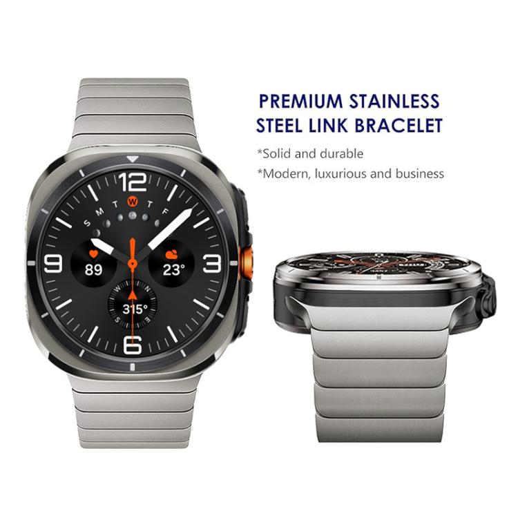 For Samsung Galaxy Watch Ultra 47mm Bamboo Norman Buckle Titanium Alloy Watch Band(Titanium Color)