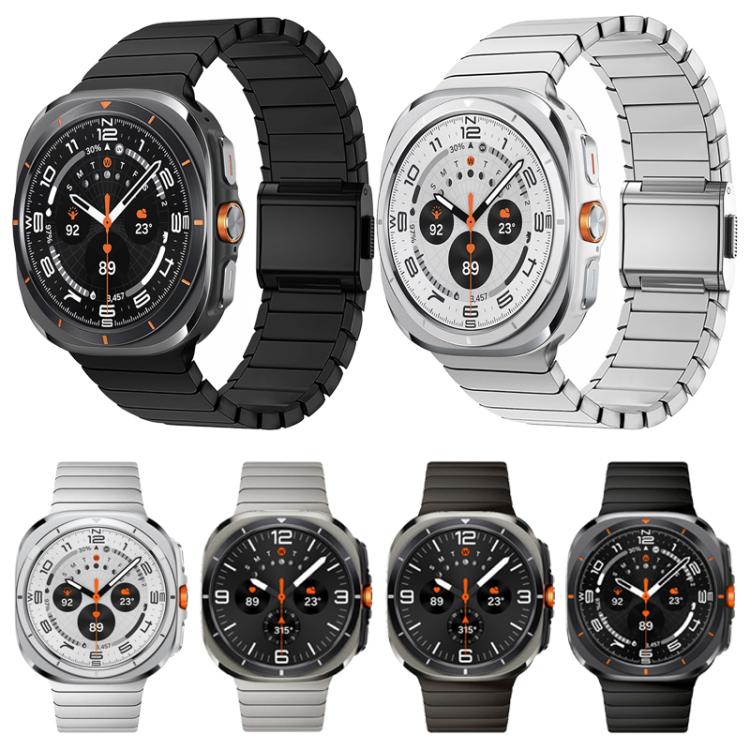 For Samsung Galaxy Watch Ultra 47mm Bamboo Norman Buckle Titanium Alloy Watch Band(Silver) - free shipping - PMc TechLife - Order now!