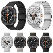 For Samsung Galaxy Watch Ultra 47mm Bamboo Norman Buckle Titanium Alloy Watch Band(Slate)