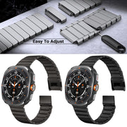 For Samsung Galaxy Watch Ultra 47mm Bamboo Norman Buckle Titanium Alloy Watch Band(Slate)