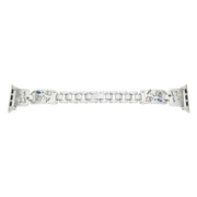 For Apple Watch 42mm / 41mm / 40mm / 38mm Colored Diamond Cat Stainless Steel Watch Band(Silver)