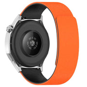 22mm Cloud Wood Grain Silicone Magnetic Watch Band(Orange Black)