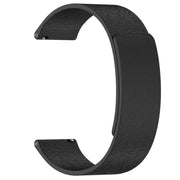 22mm Cloud Wood Grain Silicone Magnetic Watch Band(Black)