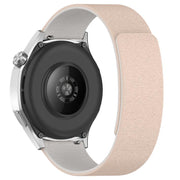 22mm Cloud Wood Grain Silicone Magnetic Watch Band(Milk Tea Rock White)