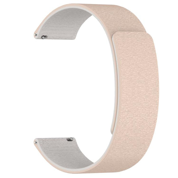 22mm Cloud Wood Grain Silicone Magnetic Watch Band(Milk Tea Rock White)