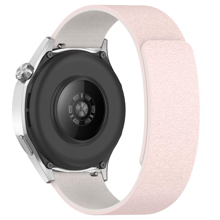 22mm Cloud Wood Grain Silicone Magnetic Watch Band(Pink Starlight)