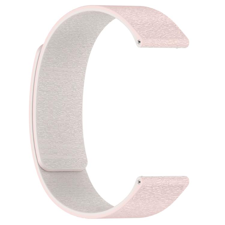 22mm Cloud Wood Grain Silicone Magnetic Watch Band(Pink Starlight)
