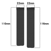 22mm Cloud Wood Grain Silicone Magnetic Watch Band(Black)