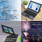 HONGSAMDE 10.1 inch 2 in 1 Tablet PC, 6GB+64GB, Windows 11, Intel Celeron J4105 Quad Core No Keyboard(UK Plug)