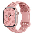 For Apple Watch 46mm / 49mm / 45mm / 44mm Dog Paw Bones Butterfly Buckle Silicone Watch Band(Pink Sand) - free shipping - PMc TechLife - Order now!