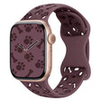 For Apple Watch 46mm / 49mm / 45mm / 44mm Dog Paw Bones Butterfly Buckle Silicone Watch Band(Smoky Purple) - free shipping - PMc TechLife - Order now!