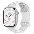 For Apple Watch 42mm / 41mm / 40mm / 38mm Dog Paw Bones Butterfly Buckle Silicone Watch Band(White) - free shipping - PMc TechLife - Order now!