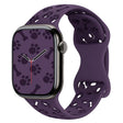 For Apple Watch 42mm / 41mm / 40mm / 38mm Dog Paw Bones Butterfly Buckle Silicone Watch Band(Dark Purple) - free shipping - PMc TechLife - Order now!