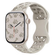 For Apple Watch 42mm / 41mm / 40mm / 38mm Dog Paw Bones Butterfly Buckle Silicone Watch Band(Starlight) - free shipping - PMc TechLife - Order now!