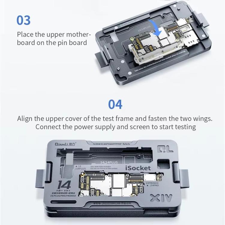 Qianli iSocket 16 Series 4 in 1 Motherboard Layered Test Fixture for iPhone 16 Series - free shipping - PMc TechLife - Order now!