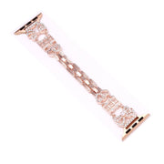 For Apple Watch 42mm / 41mm / 40mm / 38mm Bow Jewelry Buckle Stainless Steel Watch Band(Rose Gold)