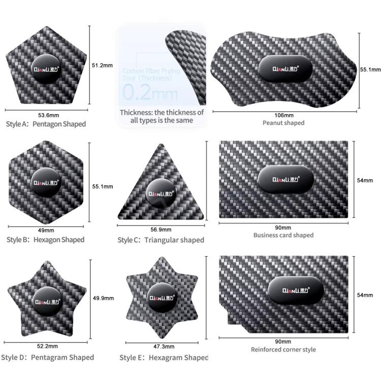 Qianli High Toughness Multifunctional Carbon Fiber Prying Tool Triangular shaped