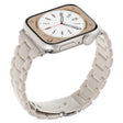 For Apple Watch 46mm / 49mm / 45mm / 44mm Small Waist Rhombus Three-bead Resin Watch Band(Milk Tea) - free shipping - PMc TechLife - Order now!