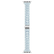 For Apple Watch 42mm / 41mm / 40mm / 38mm Small Waist Rhombus Three-bead Resin Watch Band(Turquoize)