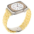 For Apple Watch 42mm / 41mm / 40mm / 38mm Small Waist Rhombus Three-bead Resin Watch Band(Lemon Yellow) - free shipping - PMc TechLife - Order now!