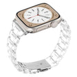 For Apple Watch 42mm / 41mm / 40mm / 38mm Small Waist Rhombus Three-bead Resin Watch Band(Transparent) - free shipping - PMc TechLife - Order now!
