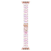 For Apple Watch 42mm / 41mm / 40mm / 38mm Small Waist Rhombus Three-bead Resin Watch Band(Colorful)