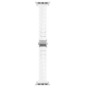 For Apple Watch 42mm / 41mm / 40mm / 38mm Small Waist Rhombus Three-bead Resin Watch Band(White)